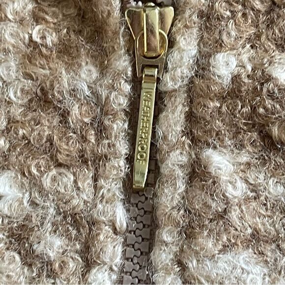 POLY BOUCLE ZIP SHACKET XXL tan plaid NWOT - Picture 14 of 16